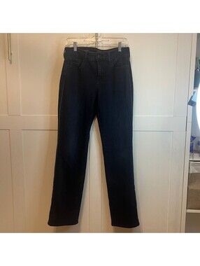 NYDJ Marilyn Straight Jeans with Copper Beaded Side Trim